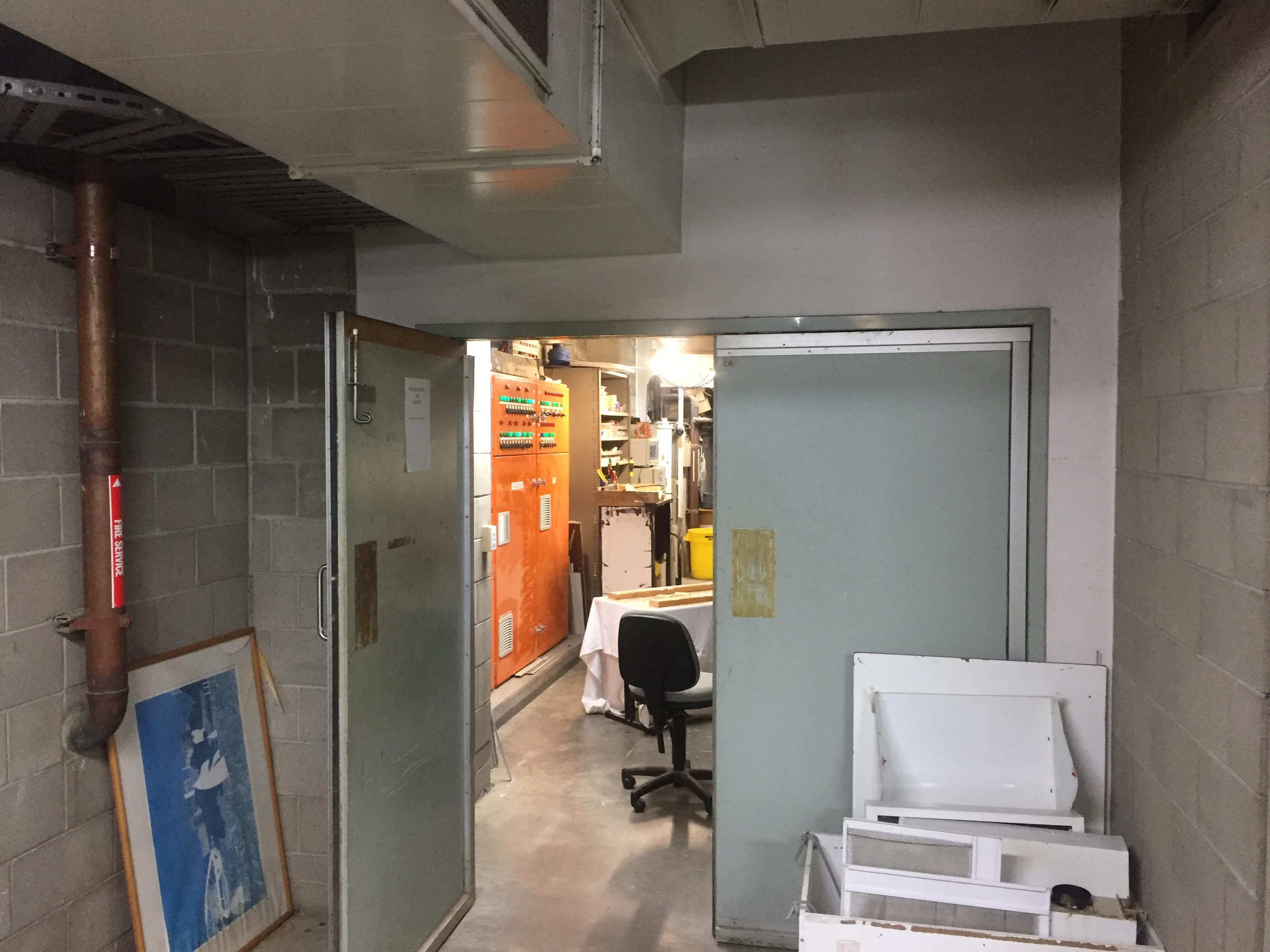 Existing plant room at Dockside Hotel showing original equipment prior to chiller replacement works.